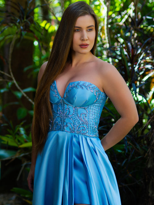 VESTIDO AURORA - Azul Serenity