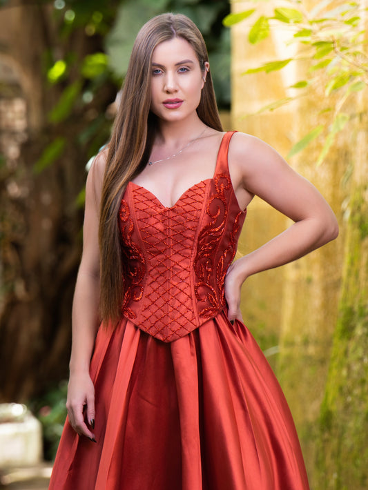 VESTIDO ALICE - Terracota