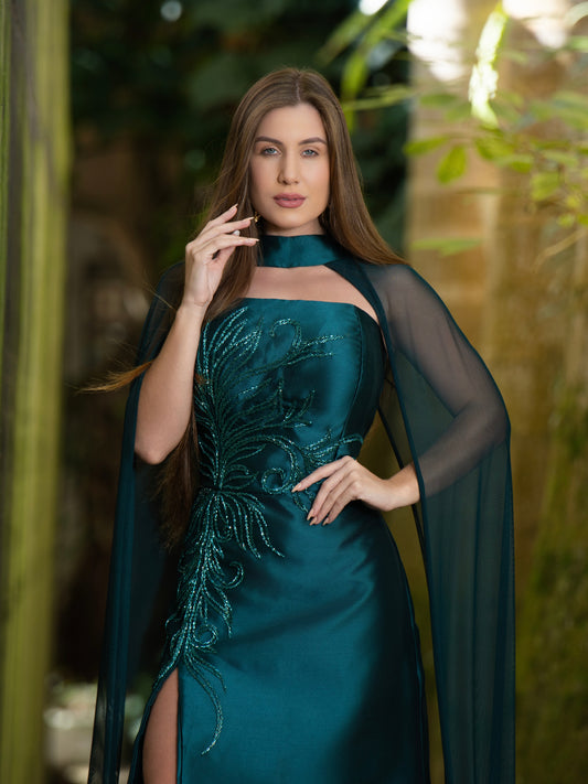 VESTIDO RAFAELA - Verde Esmeralda