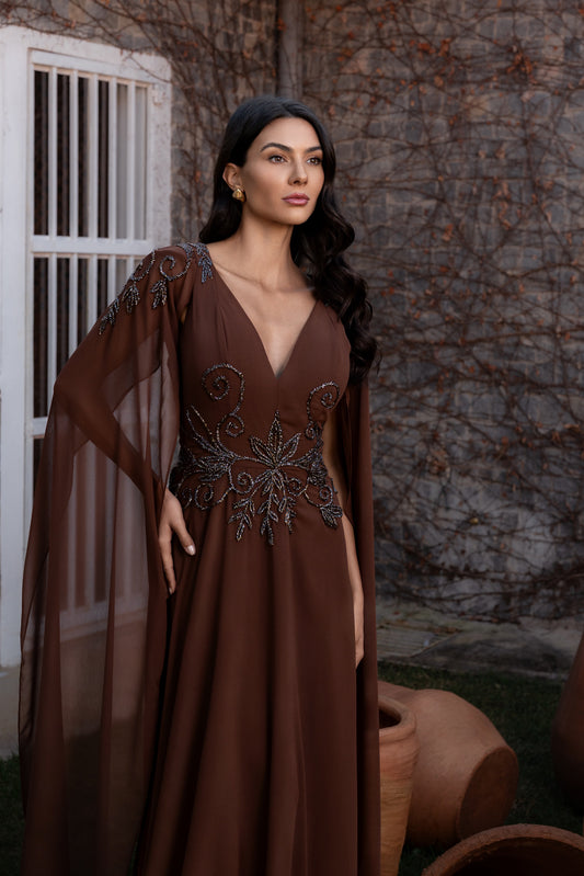 VESTIDO RENNES - Mocha Mousse