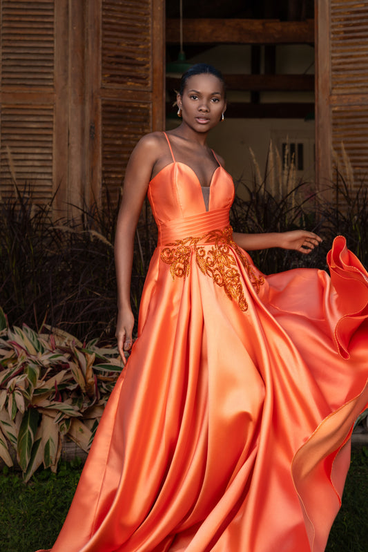 VESTIDO SARCELLES - Laranja