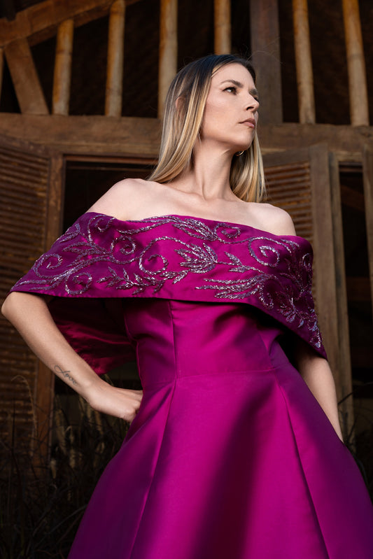 VESTIDO LE MANS - Fúcsia