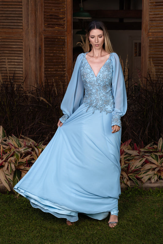 VESTIDO CASSIS - Azul Serenity