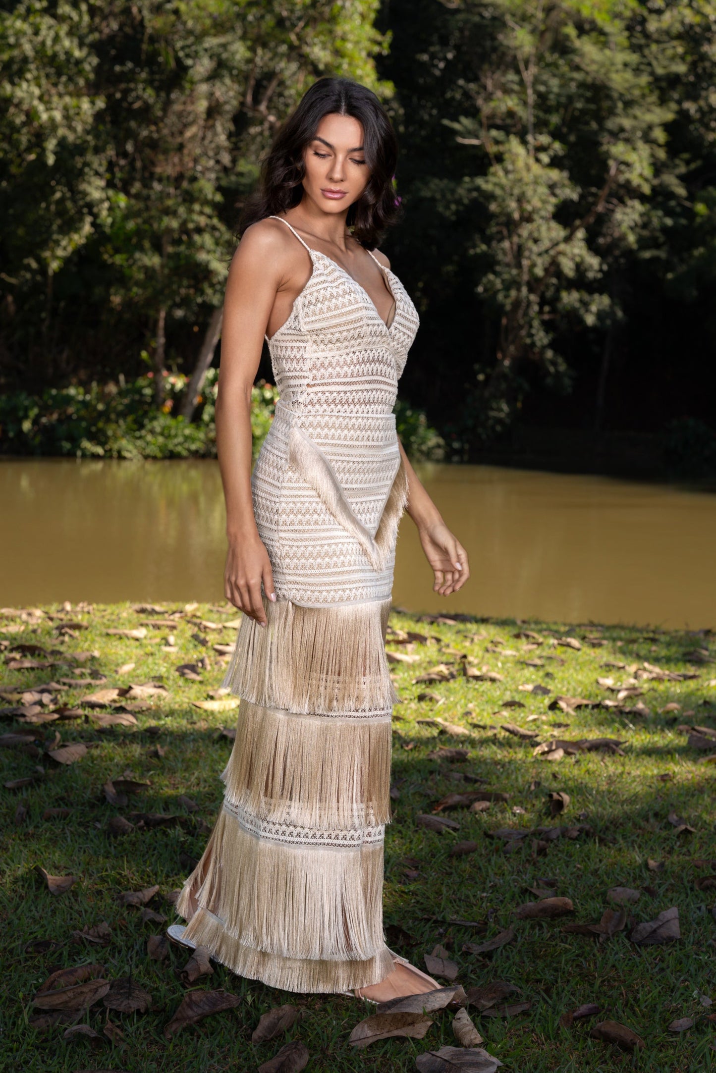 VESTIDO LONGO MARAGOGI - Off White