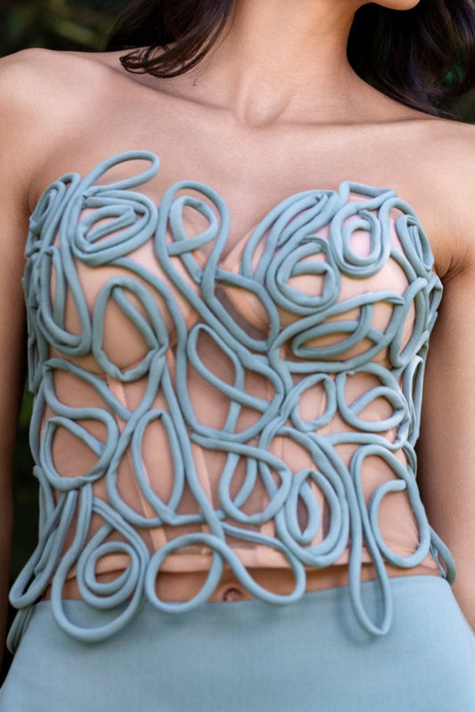 TOP CORSET JATOBÁ - Azul Serenity