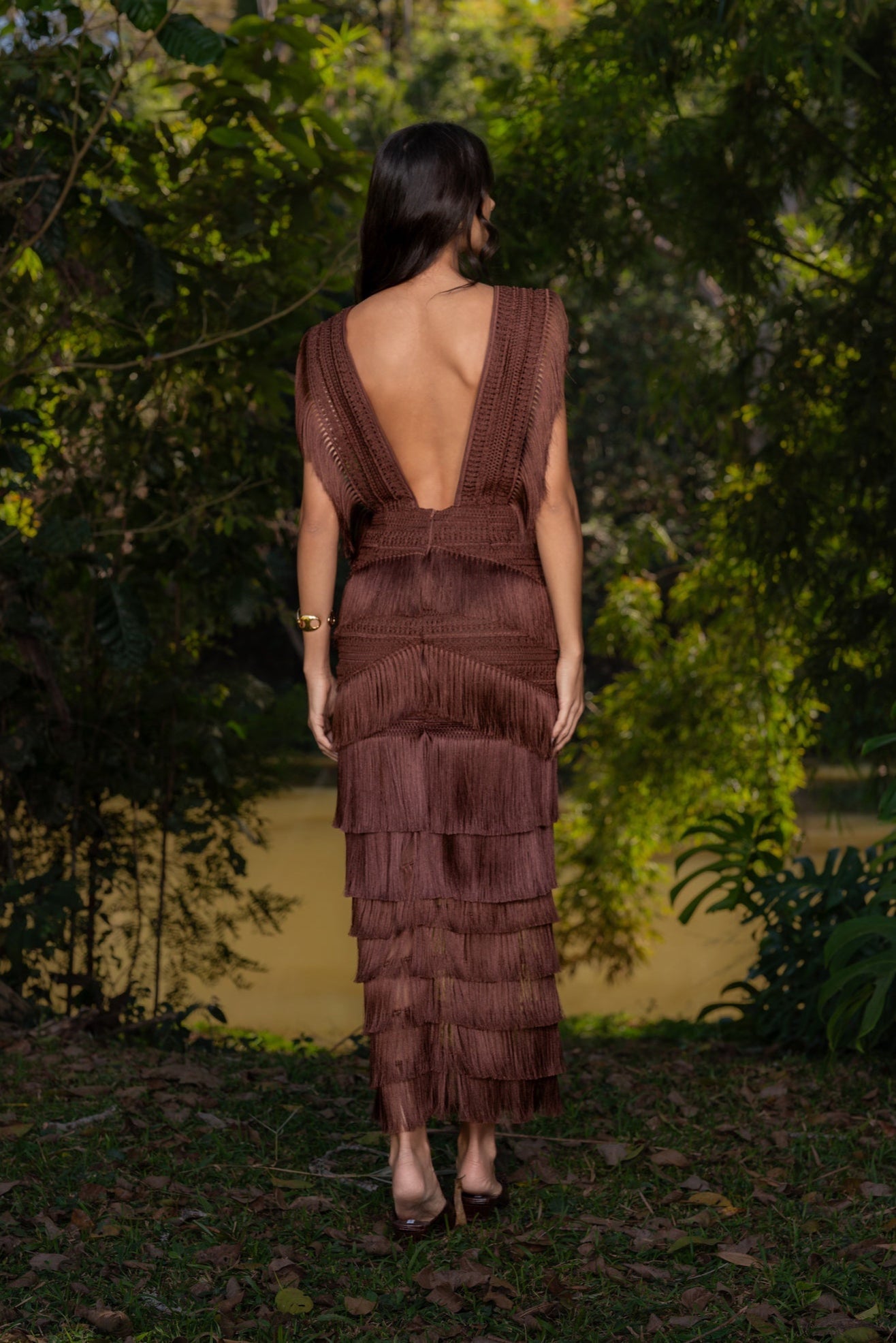 VESTIDO LONGO XINGU - Marrom