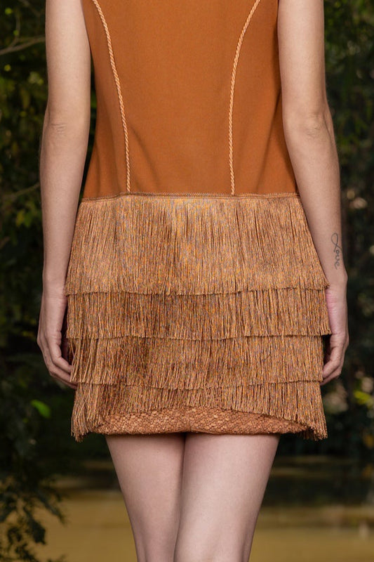 COLETE CARAÚBAS - Caramelo