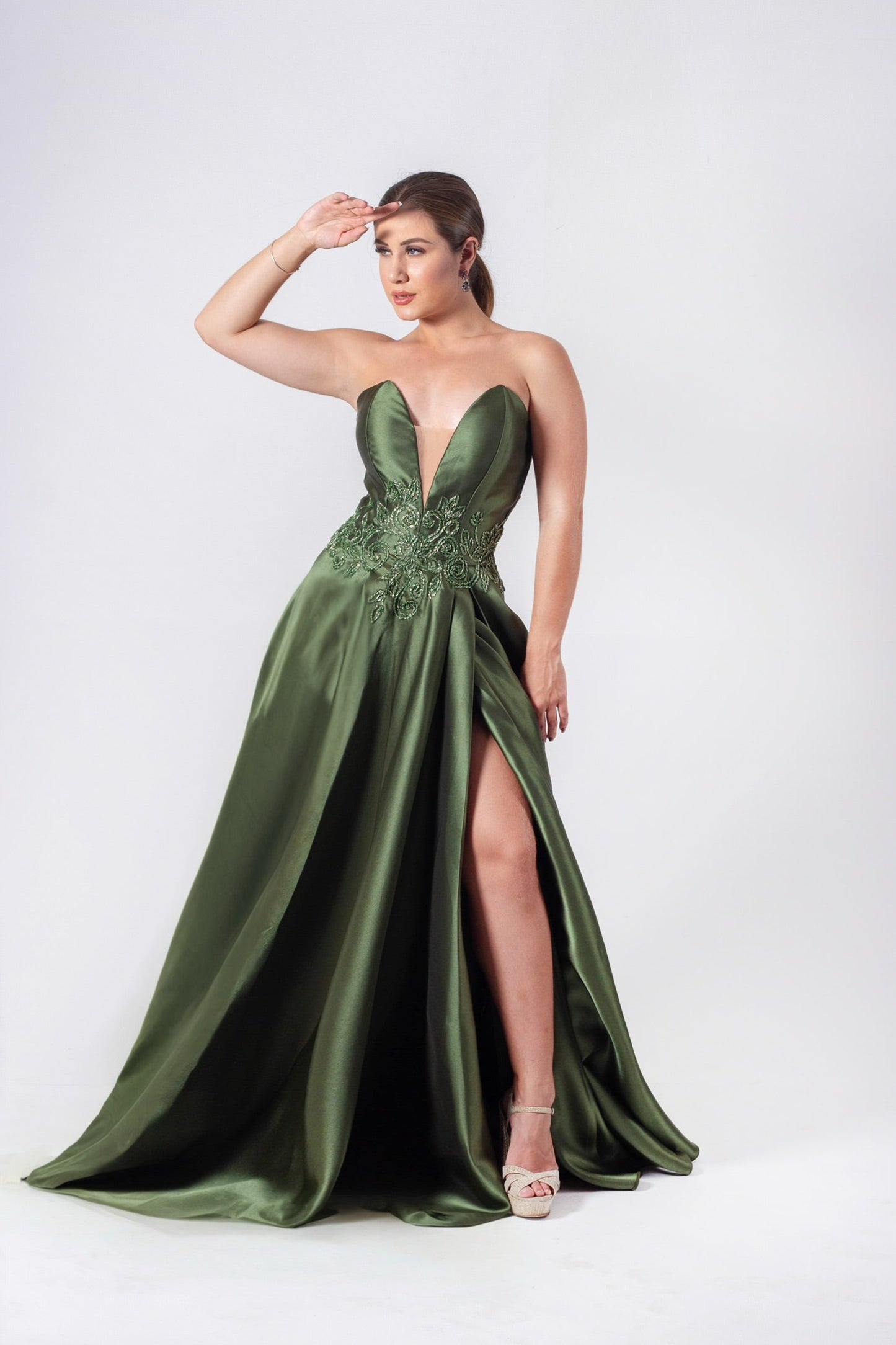 VESTIDO AURILLAC - Verde Oliva