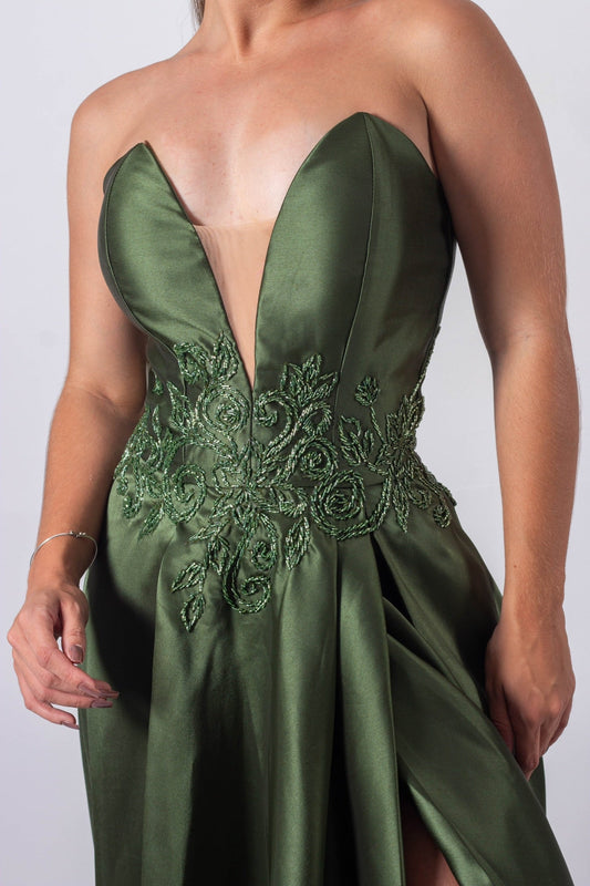 VESTIDO AURILLAC - Verde Oliva