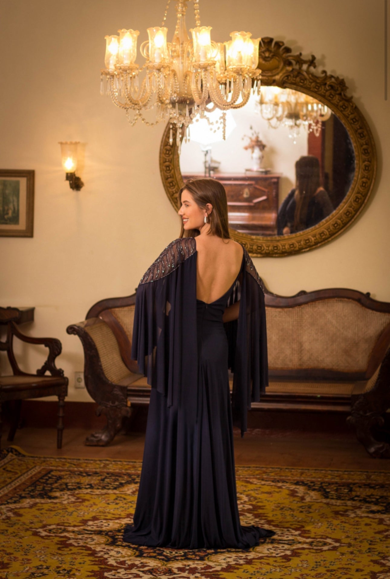 VESTIDO LILLE - Azul Marinho