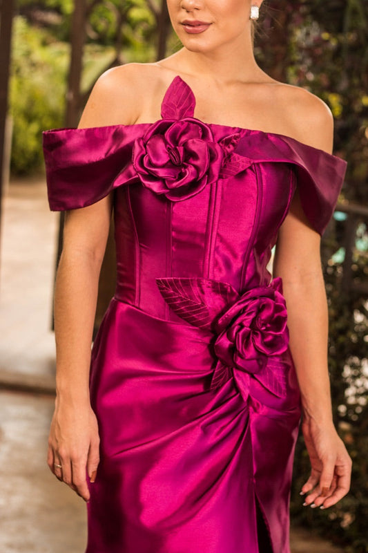 VESTIDO VALENCIA - Fúcsia