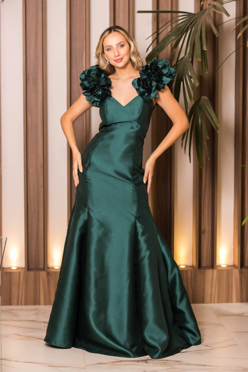VESTIDO CASTELLÓN - Verde Esmeralda