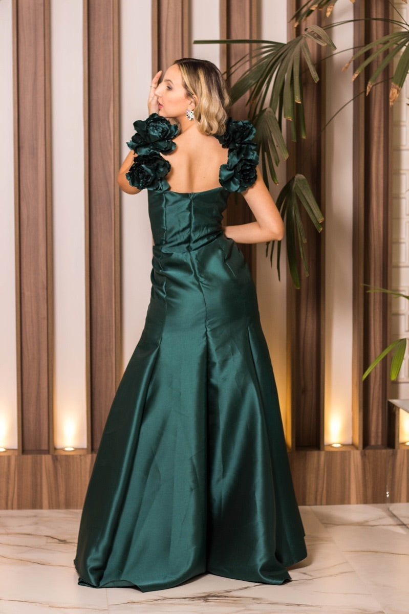 VESTIDO CASTELLÓN - Verde Esmeralda