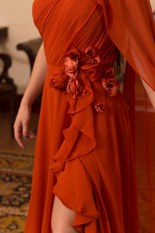 VESTIDO BADAJOZ - Terracota