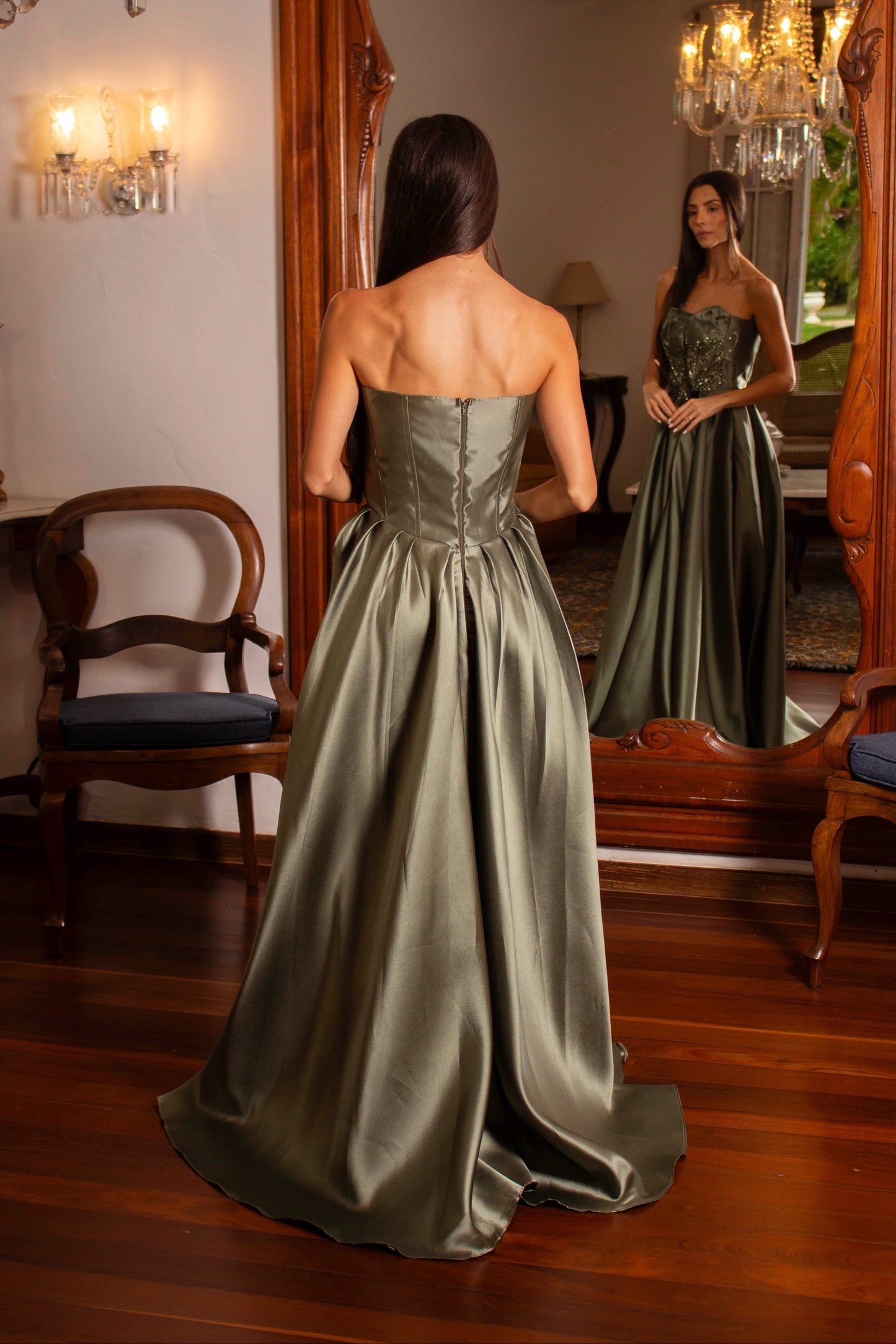 VESTIDO KYOTO - Verde Oliva