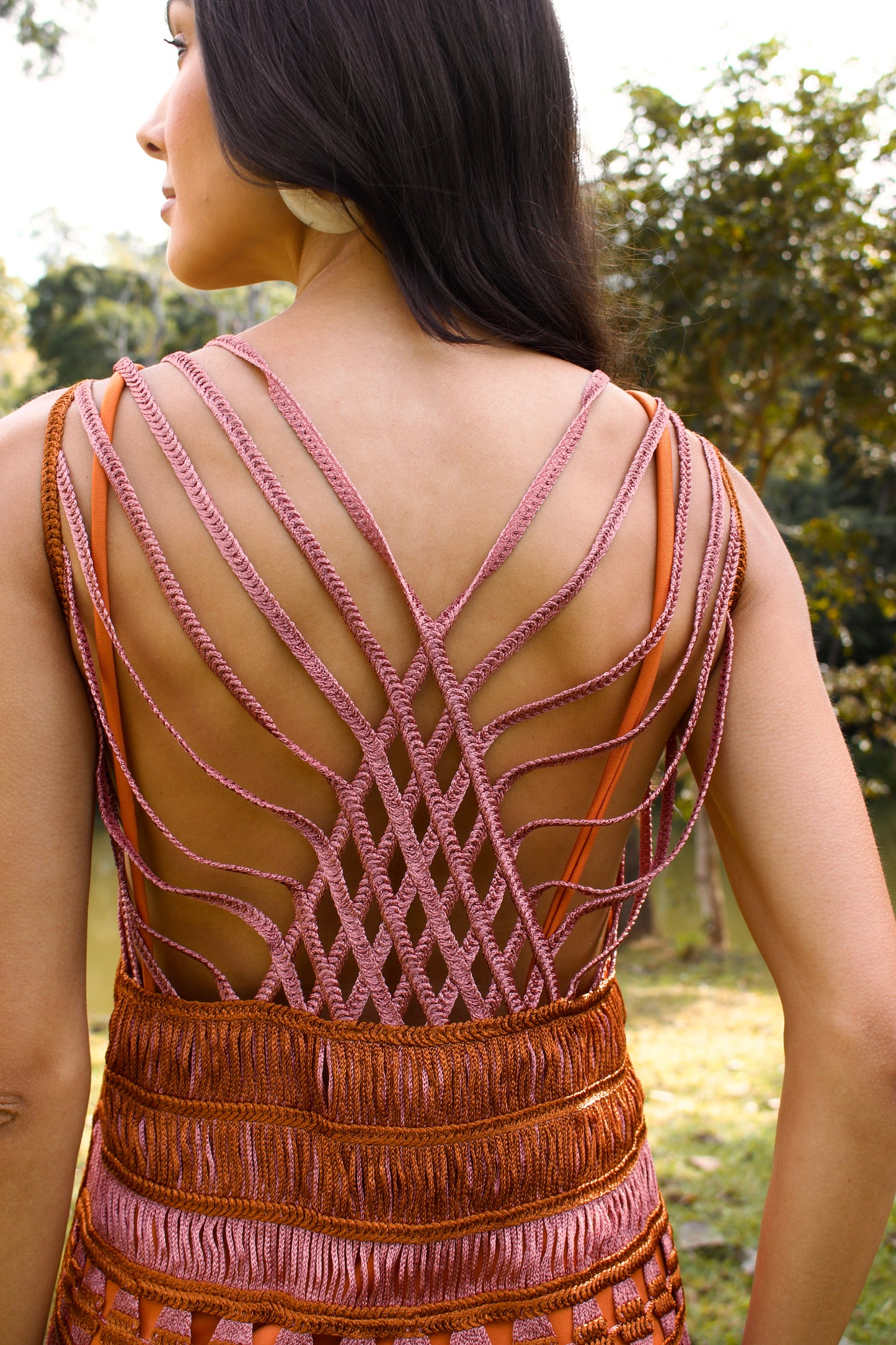 VESTIDO MIDI DE CROCHET ARAGUAIA - Rose e Caramelo