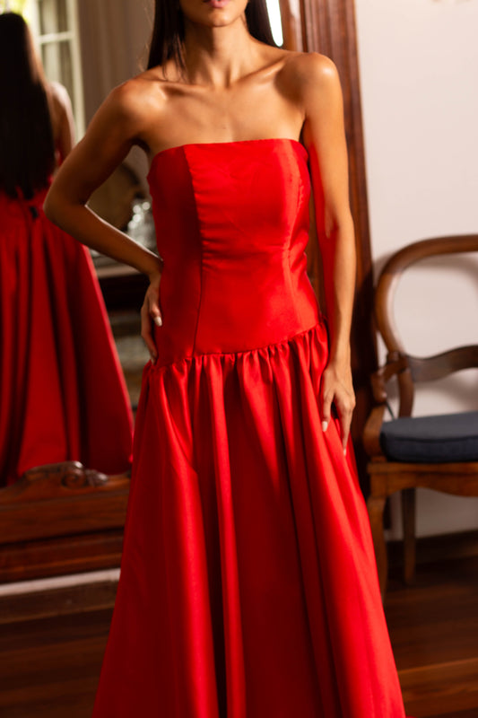 VESTIDO HOLAMBRA - Vermelho