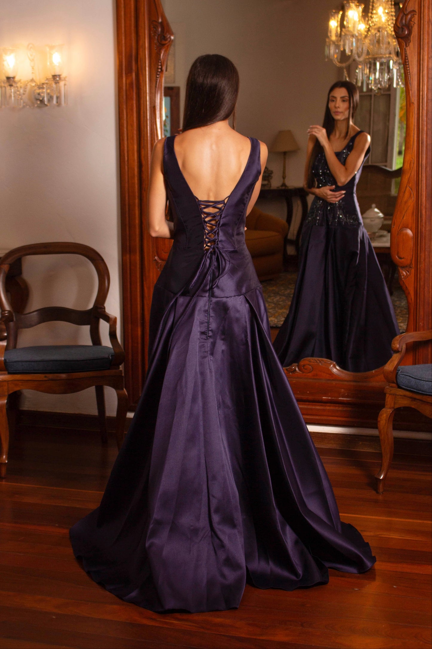 VESTIDO ASTRIA - Azul Marinho
