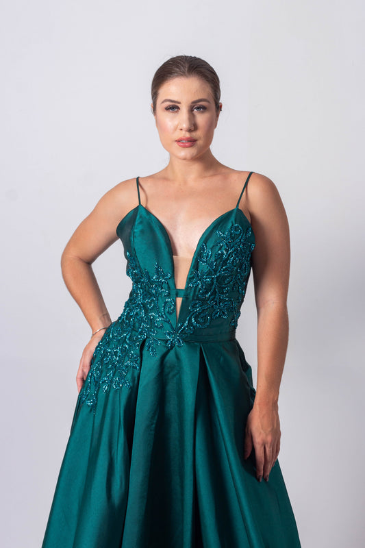 VESTIDO SARLAT - Verde Esmeralda