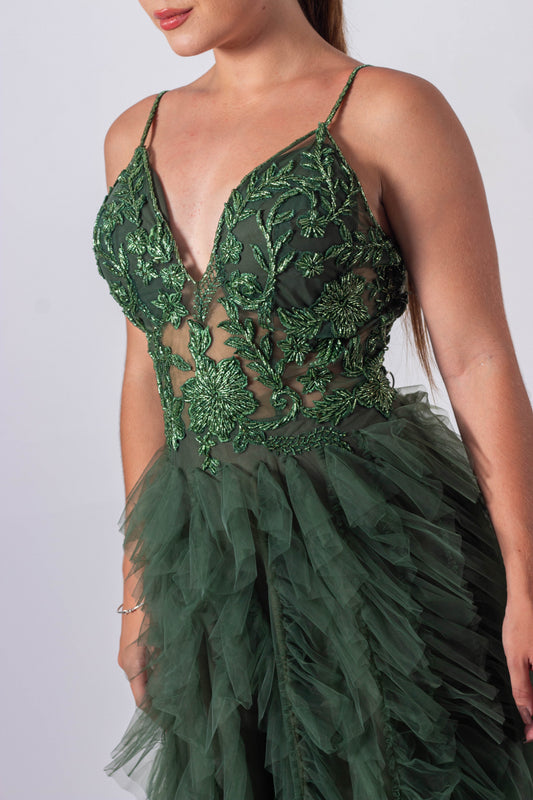 VESTIDO ANGLET - Verde Oliva