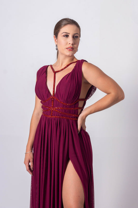 VESTIDO CASTRES - Marsala
