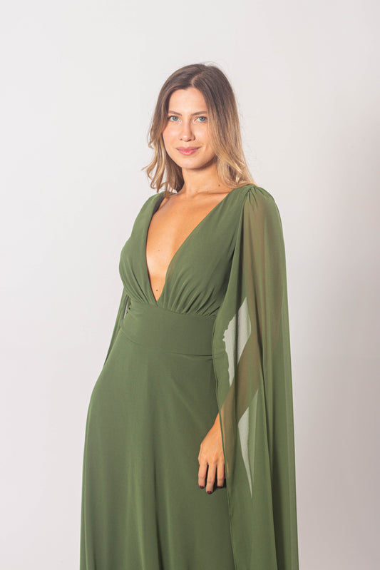 VESTIDO ZAMORA - Verde Oliva