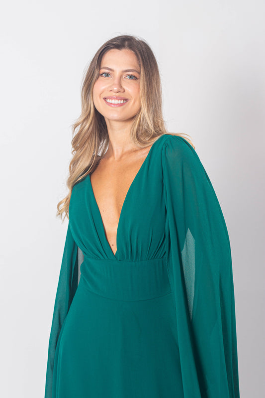 VESTIDO ZAMORA - Azul Petróleo