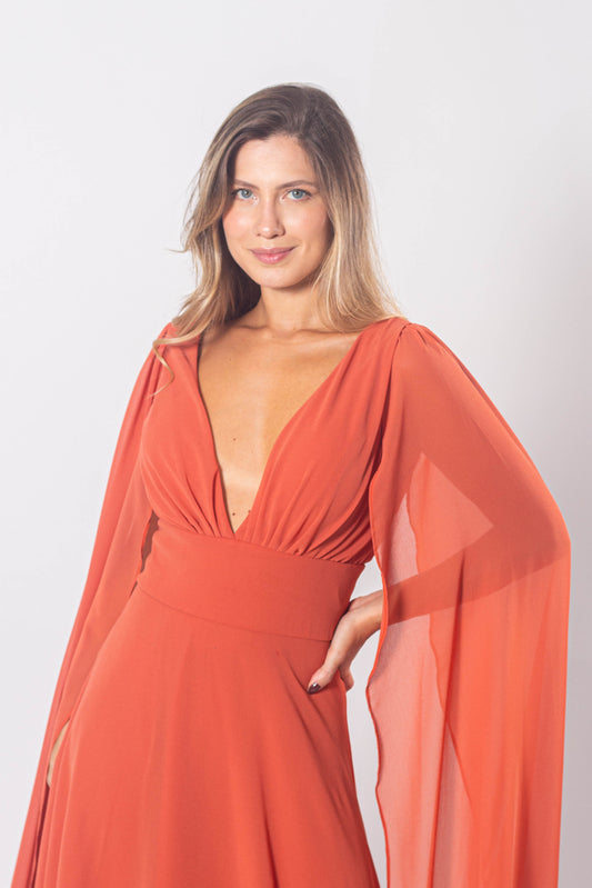 VESTIDO ZAMORA - Laranja