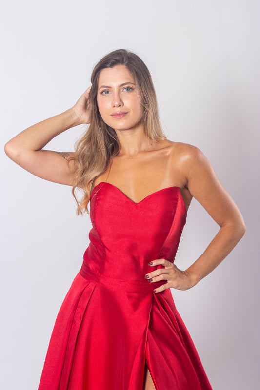 VESTIDO LINARES - Vermelho