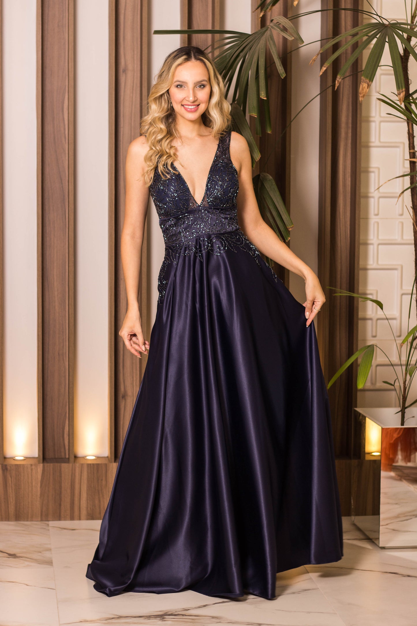 VESTIDO NANCY - Azul Marinho