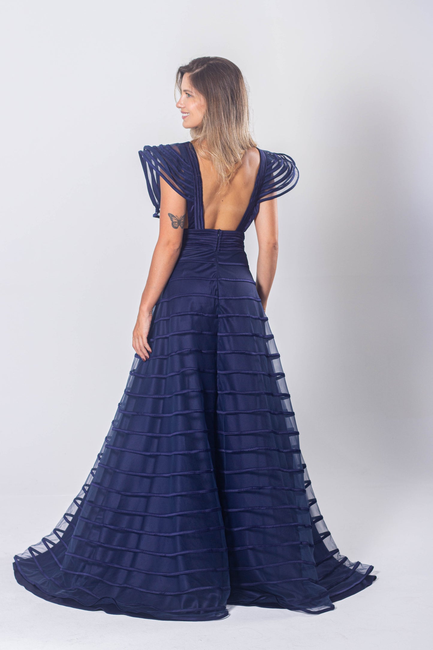 VESTIDO PORTO - Azul Marinho