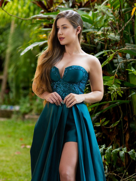 VESTIDO AURORA - Verde Esmeralda
