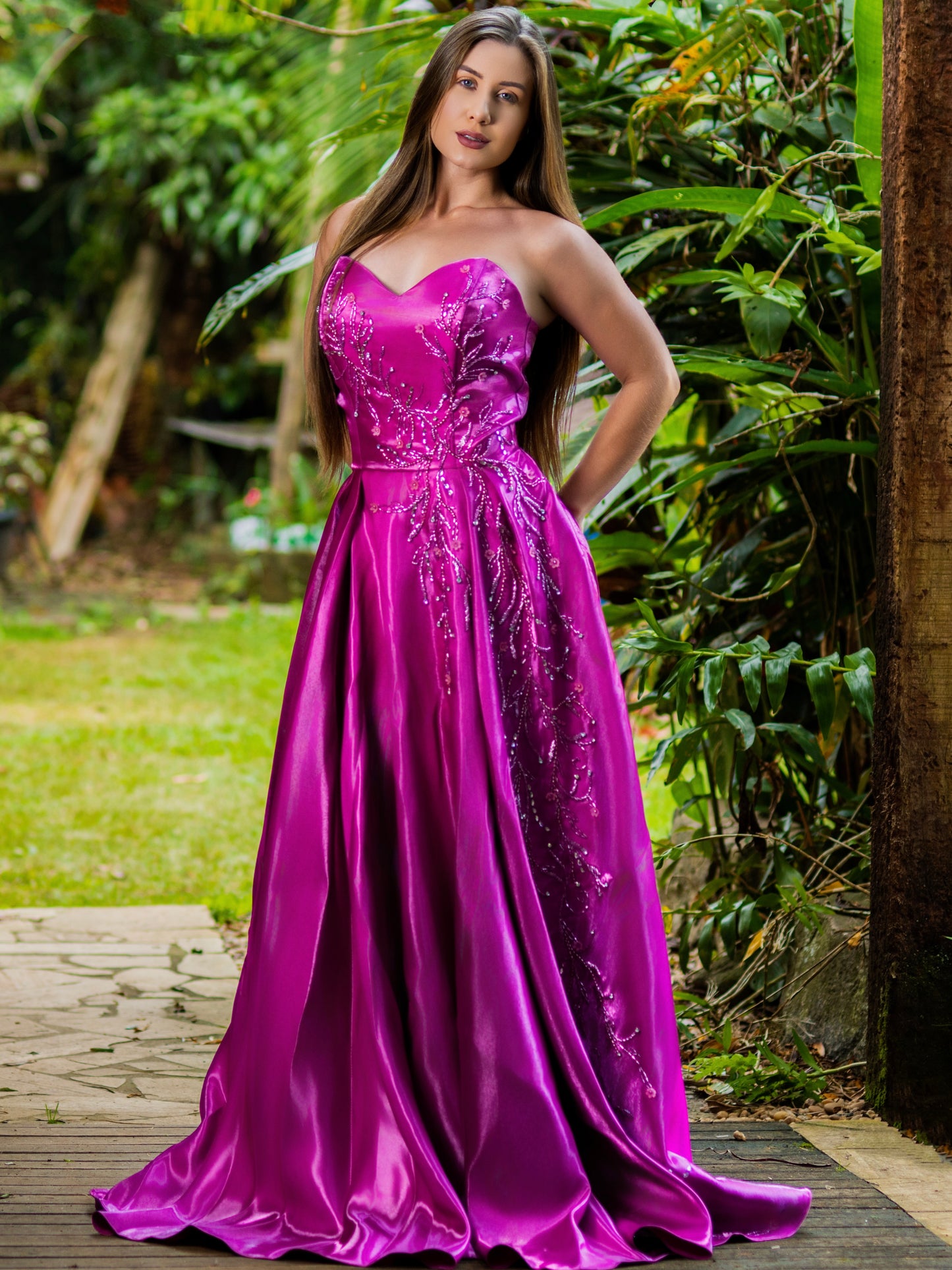 VESTIDO ELISA - Fúcsia
