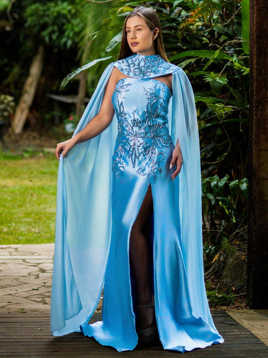VESTIDO PÉROLA - Azul Serenity