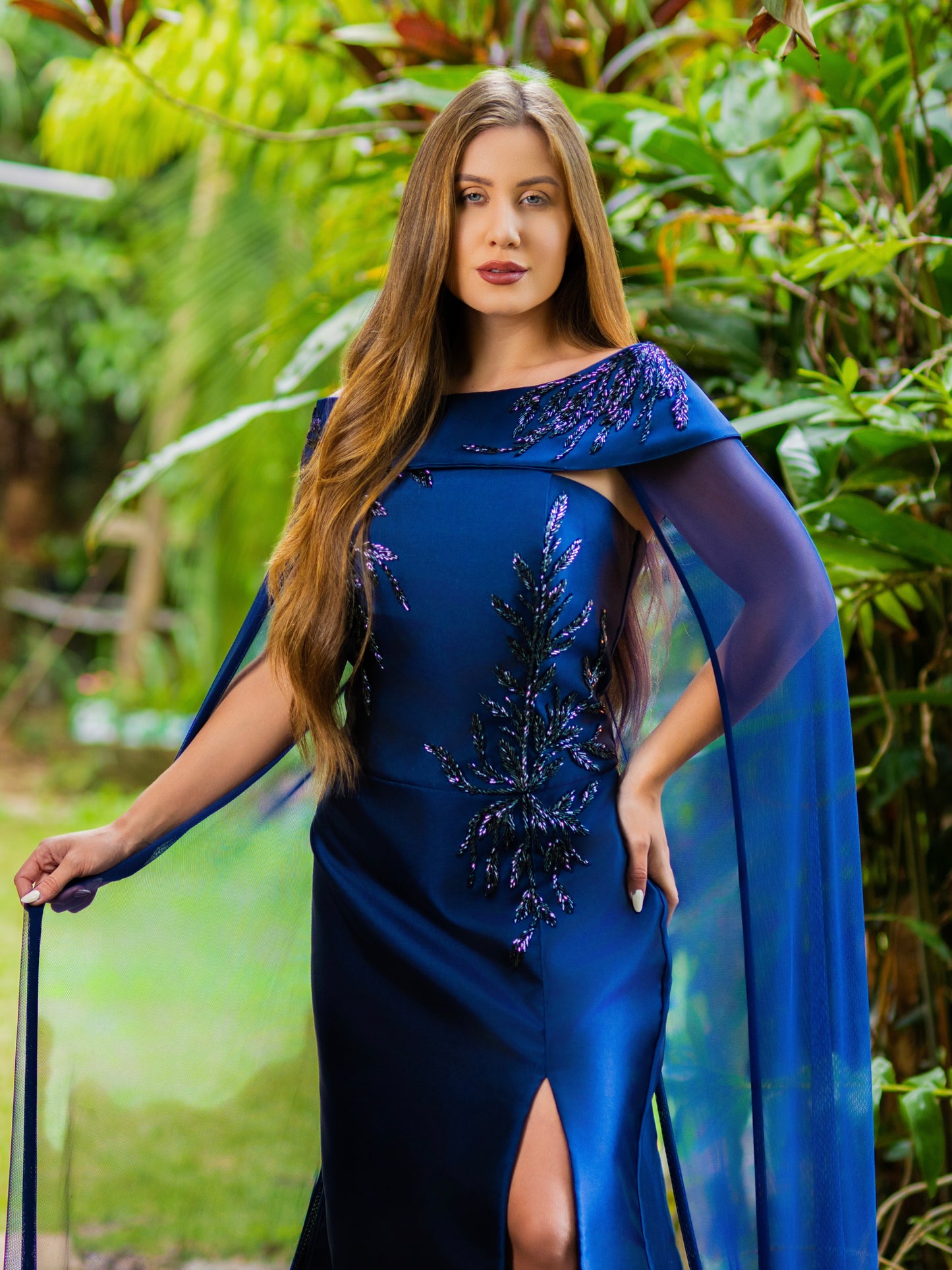 VESTIDO GENEBRA - Azul Marinho