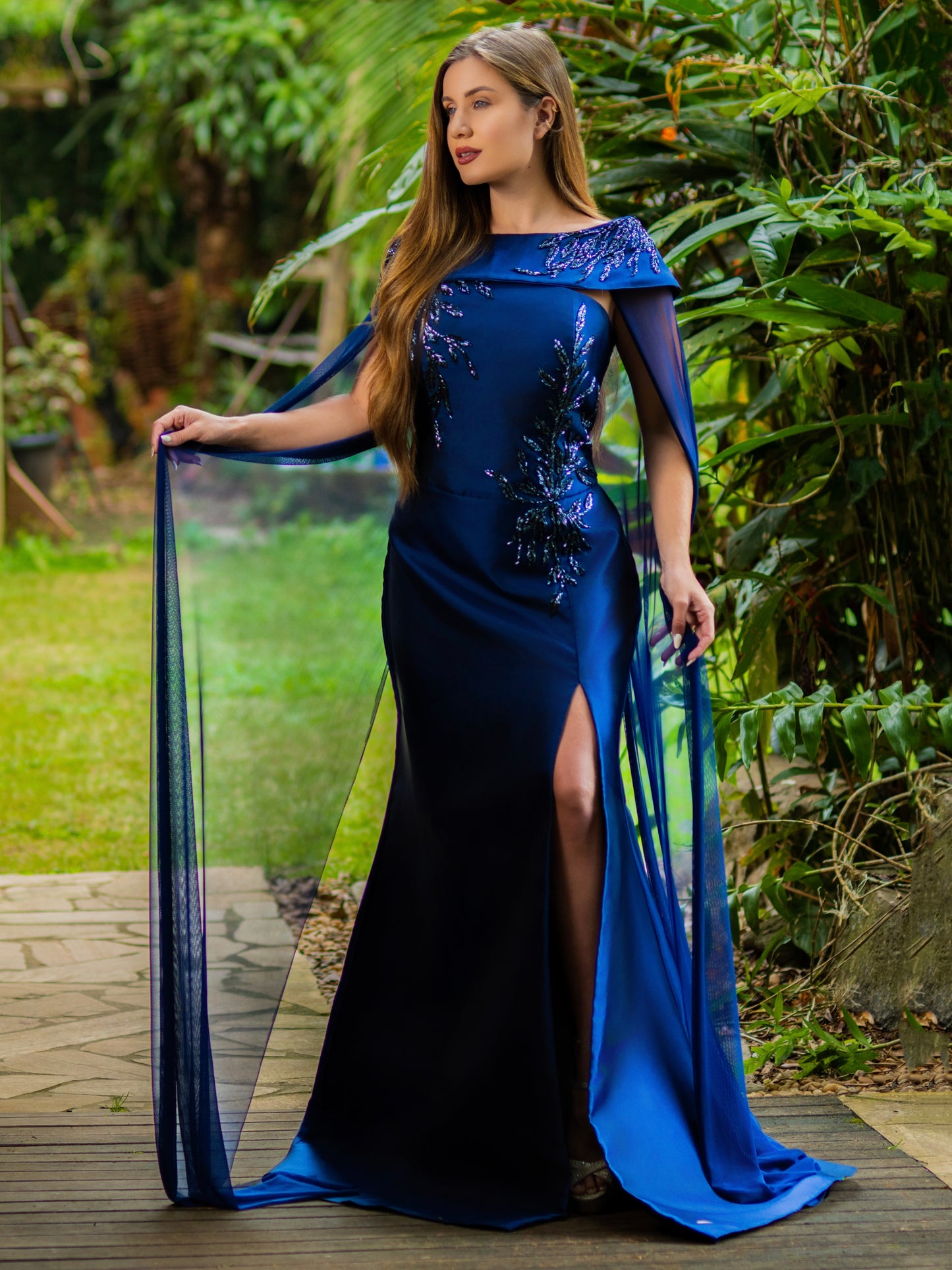 VESTIDO GENEBRA - Azul Marinho