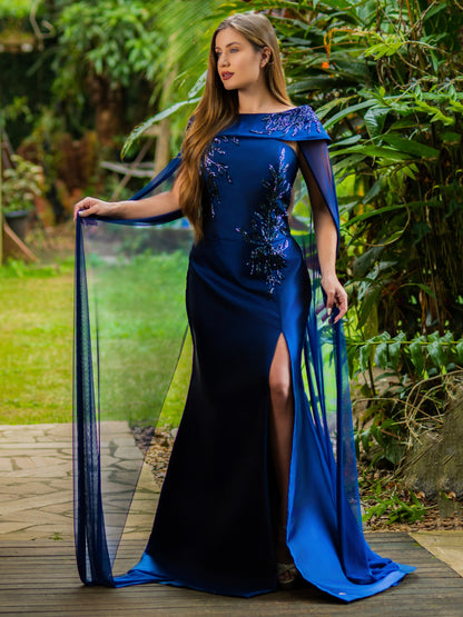 VESTIDO GENEBRA - Azul Marinho