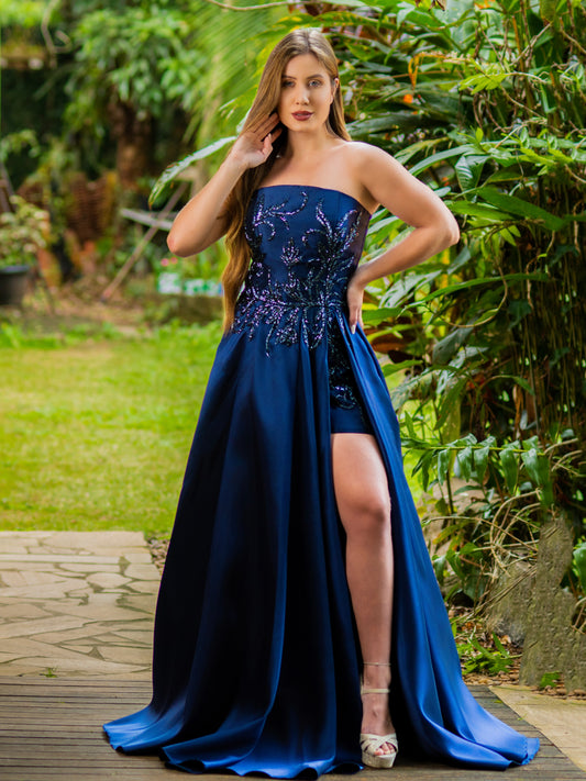 VESTIDO BIANCA - Azul Marinho