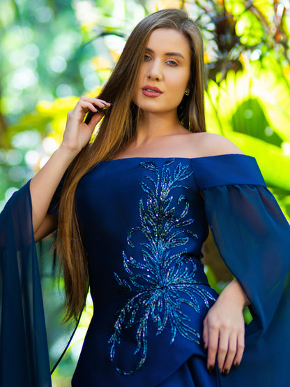 VESTIDO PENÉLOPE - Azul Marinho