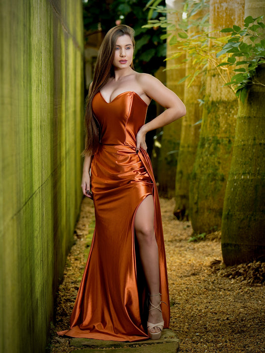 VESTIDO BELLA - Terracota