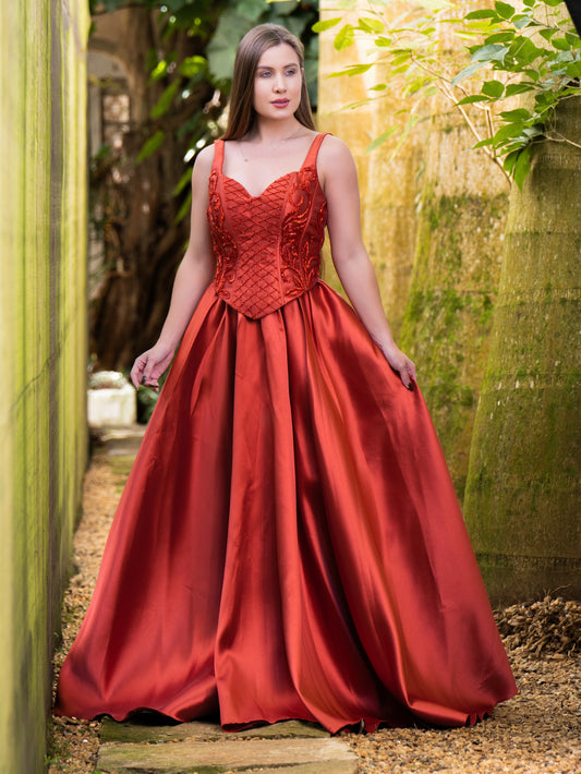 VESTIDO ALICE - Terracota