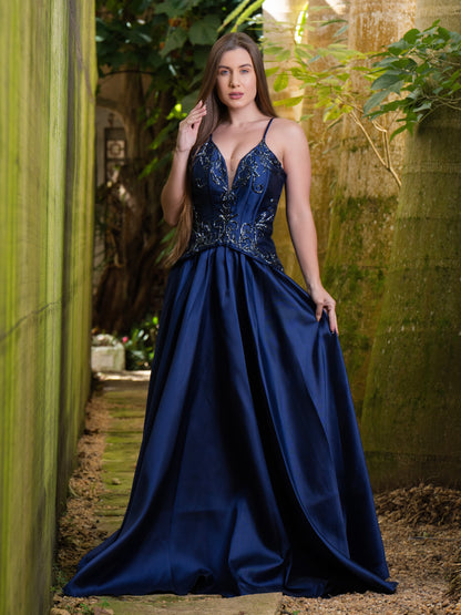 VESTIDO ALANA - Azul Marinho