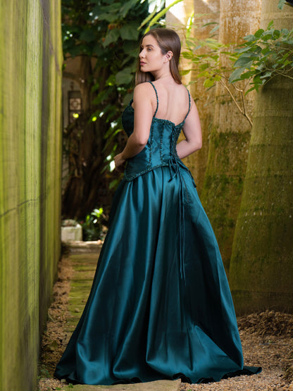 VESTIDO CELINE - Verde Esmeralda