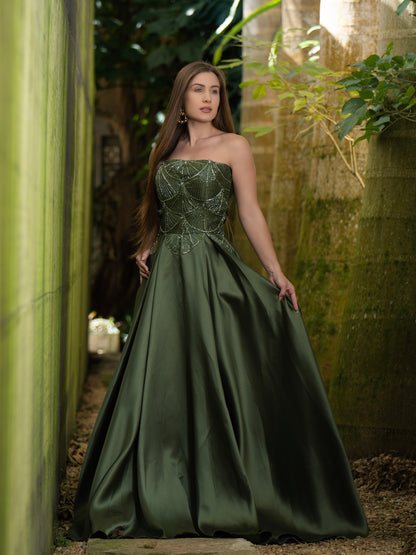 VESTIDO ATLANTA - Verde Oliva