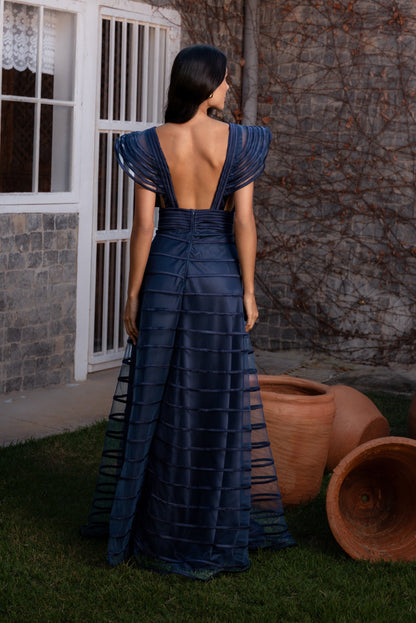 VESTIDO PORTO - Azul Marinho