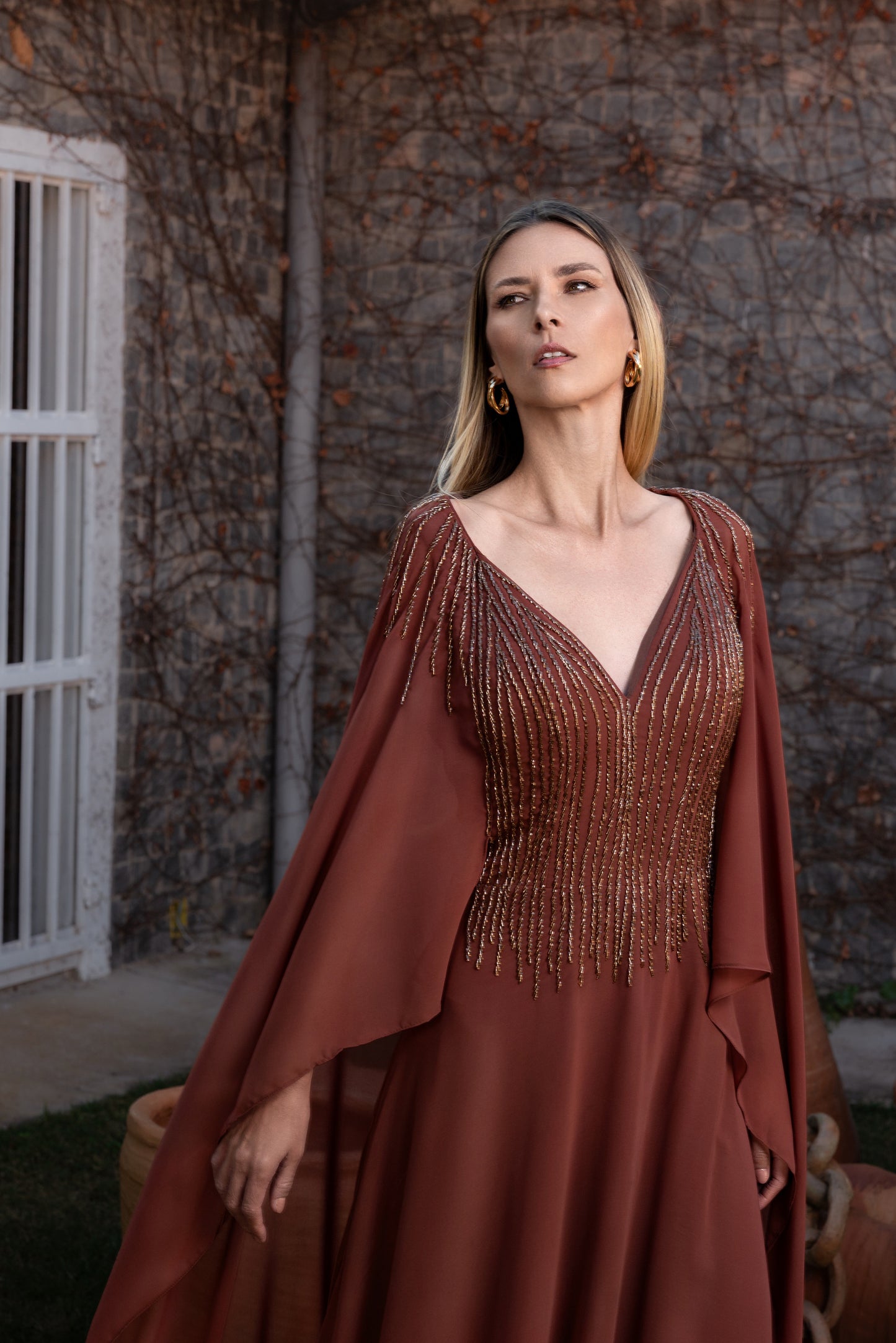 VESTIDO ANTIBES - Mocha Mousse
