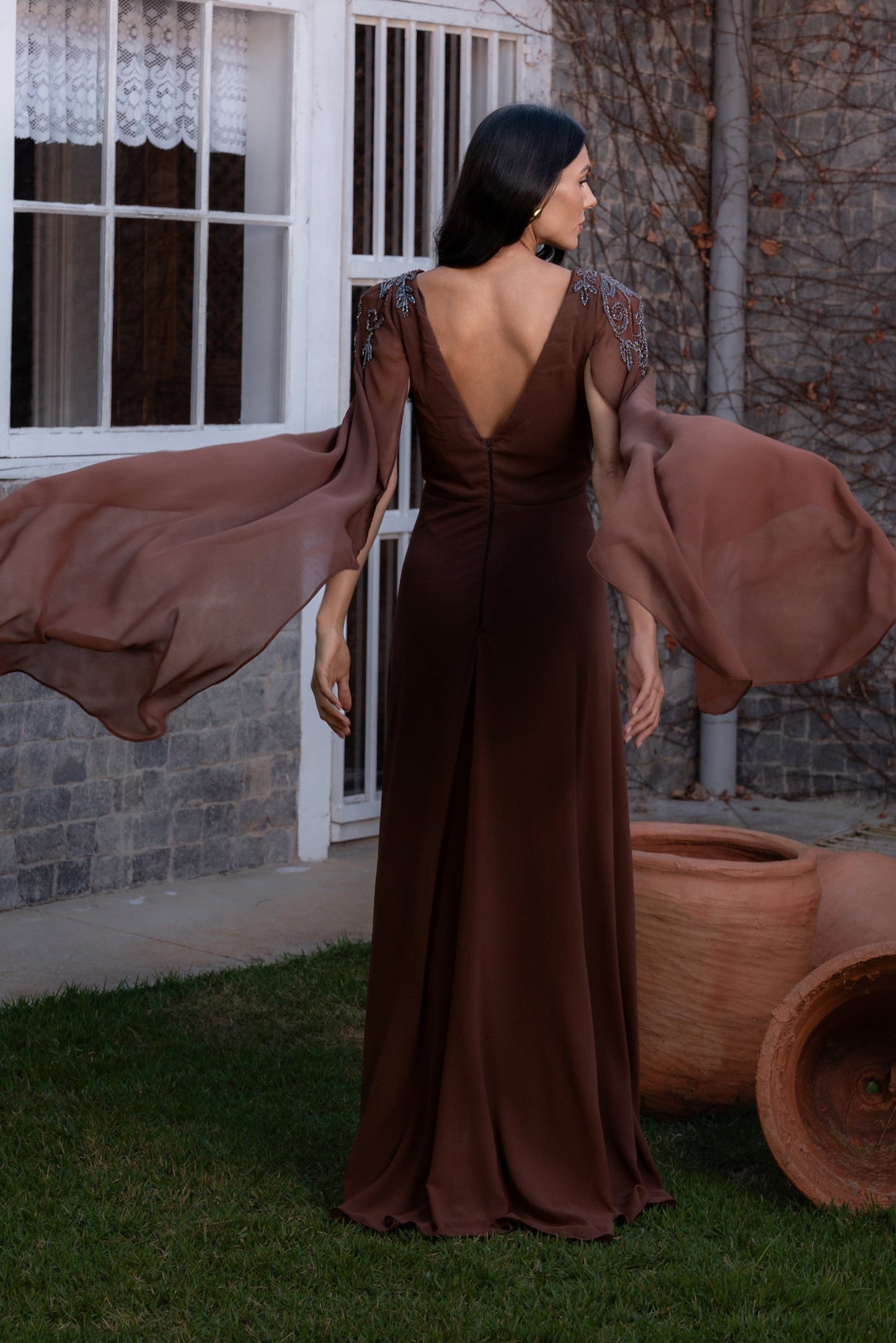 VESTIDO RENNES - Mocha Mousse
