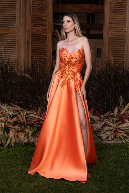 VESTIDO TOURNUS - Laranja