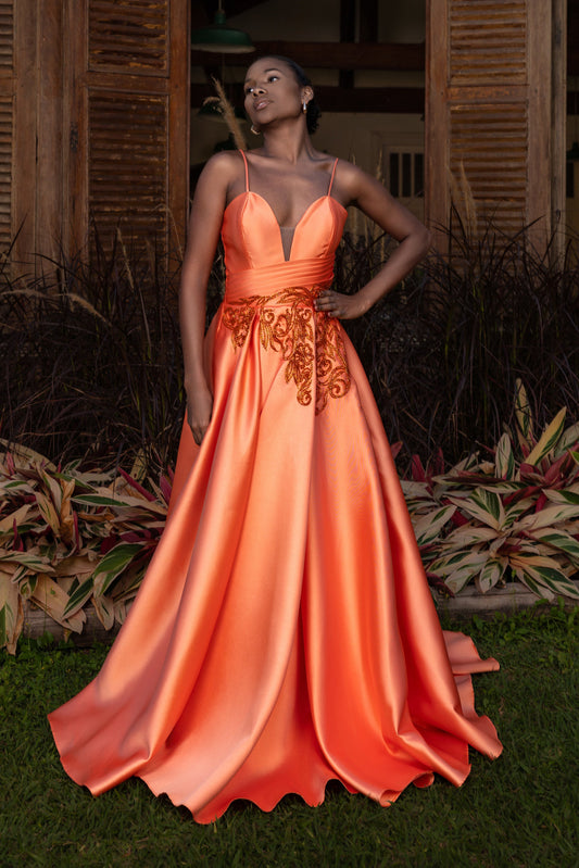 VESTIDO SARCELLES - Laranja