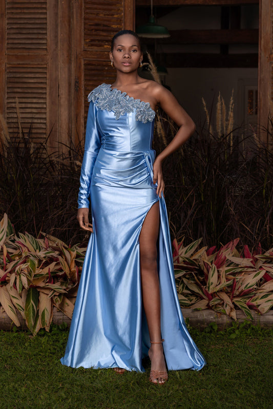 VESTIDO BARFLEUR - Azul Serenity